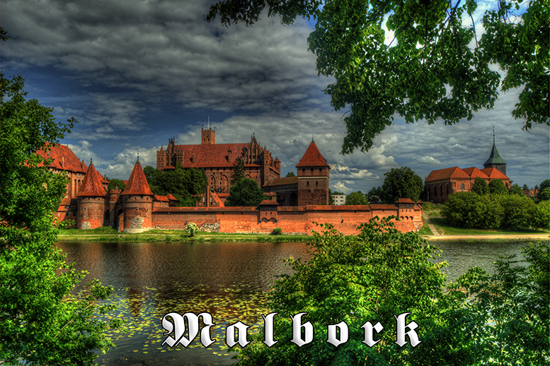 Malbork, Zamek Krzyacki w Malborku, Nogat, Panorama Zamku w Malborku