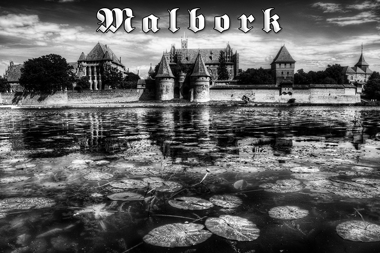 Pocztwki czarno-biae Malbork, Zamek Krzyacki w Malborku