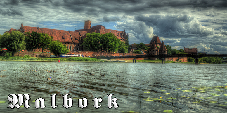 Malbork, Zamek Krzyacki w Malborku, Nogat, Panorama Zamku w Malborku