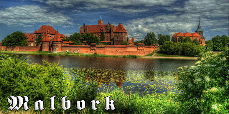 Malbork, Zamek Krzyacki w Malborku, Nogat, Panorama Zamku w Malborku