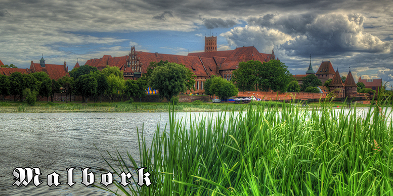 Malbork, Zamek Krzyacki w Malborku, Nogat, Panorama Zamku w Malborku