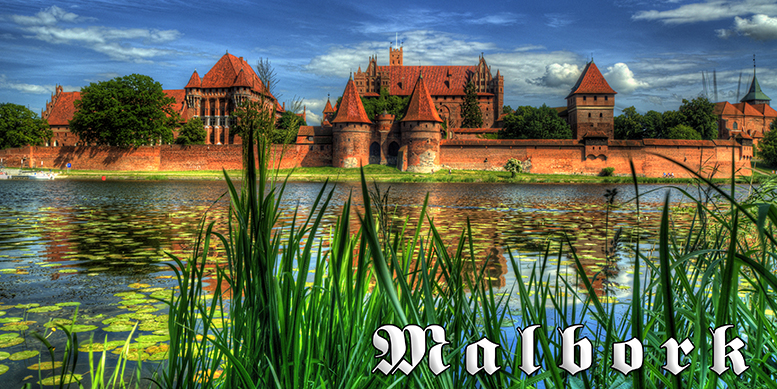 Malbork, Zamek Krzyacki w Malborku, Nogat, Panorama Zamku w Malborku