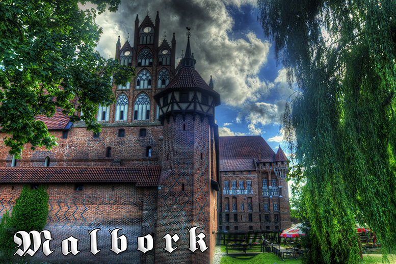 Malbork, Zamek Krzyacki w Malborku, Nogat, Panorama Zamku w Malborku