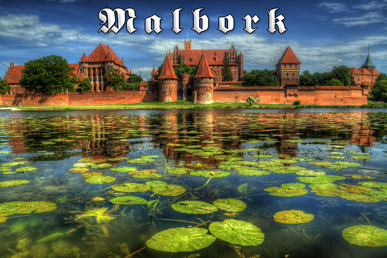 Malbork, Zamek Krzyacki w Malborku, Nogat, Panorama Zamku w Malborku