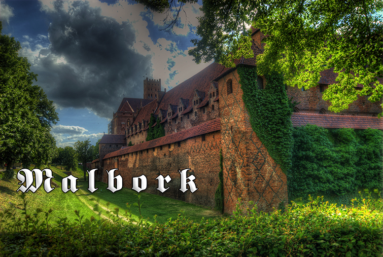 Malbork, Zamek Krzyacki w Malborku, Nogat, Panorama Zamku w Malborku