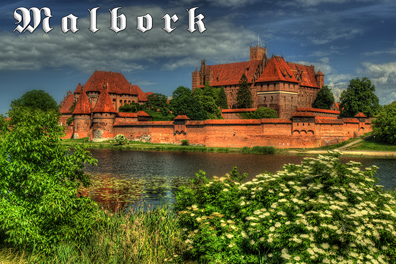 Malbork, Zamek Krzyacki w Malborku, Nogat, Panorama Zamku w Malborku