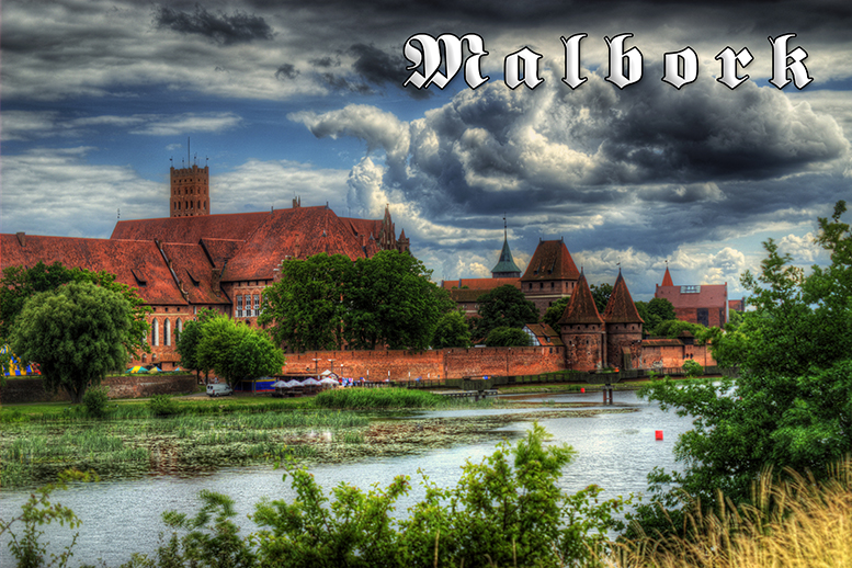 Malbork, Zamek Krzyacki w Malborku, Nogat, Panorama Zamku w Malborku