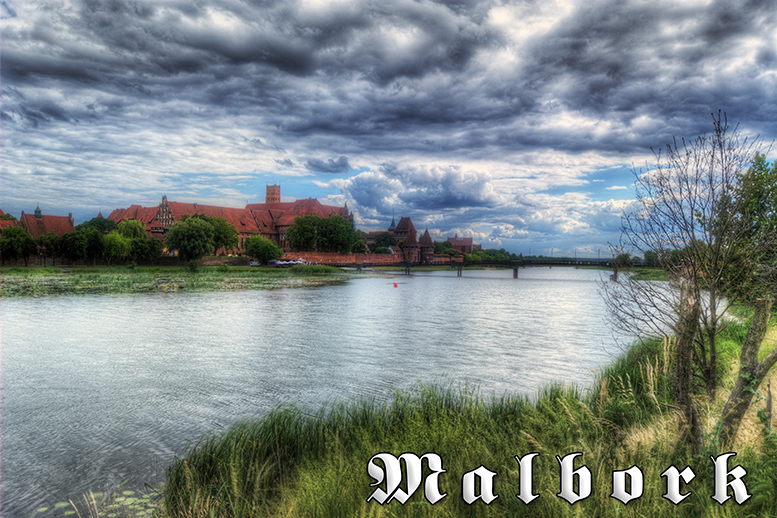 Malbork, Zamek Krzyacki w Malborku, Nogat, Panorama Zamku w Malborku